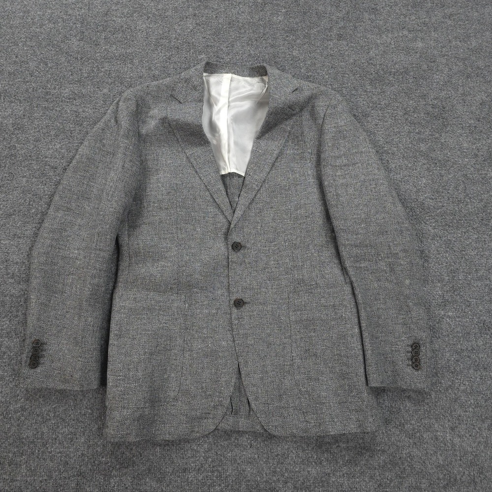 Suitsupply Blazer Mens 52 Gray Pure Linen Havana HL Angelico Sport Coat Jacket